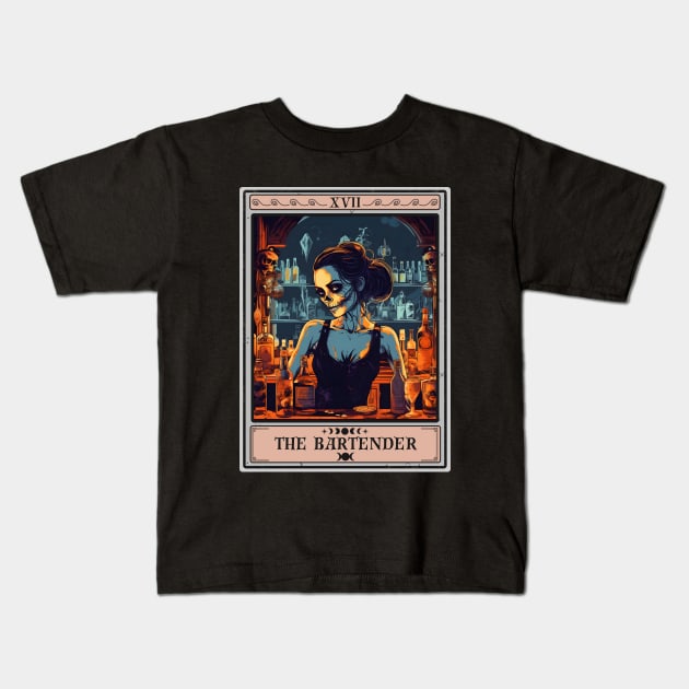 Bartender Tarot Card, The Bartender Kids T-Shirt by AlquimiaDesign